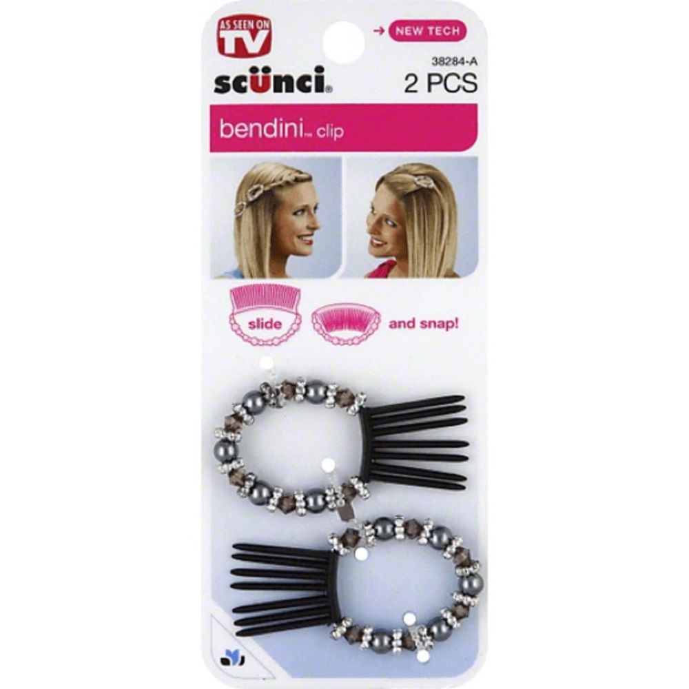 Scunci Bendini Hair Clip, 2 piece